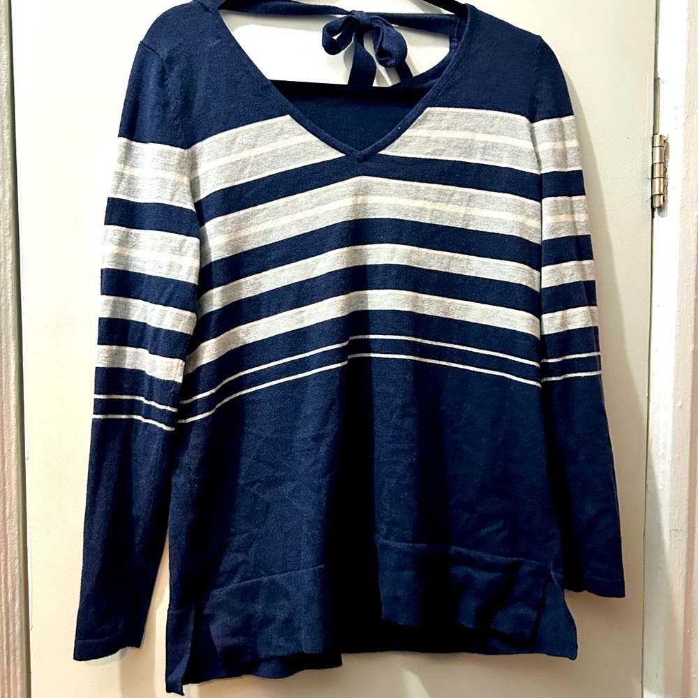 Navy blue long sleeve shirt